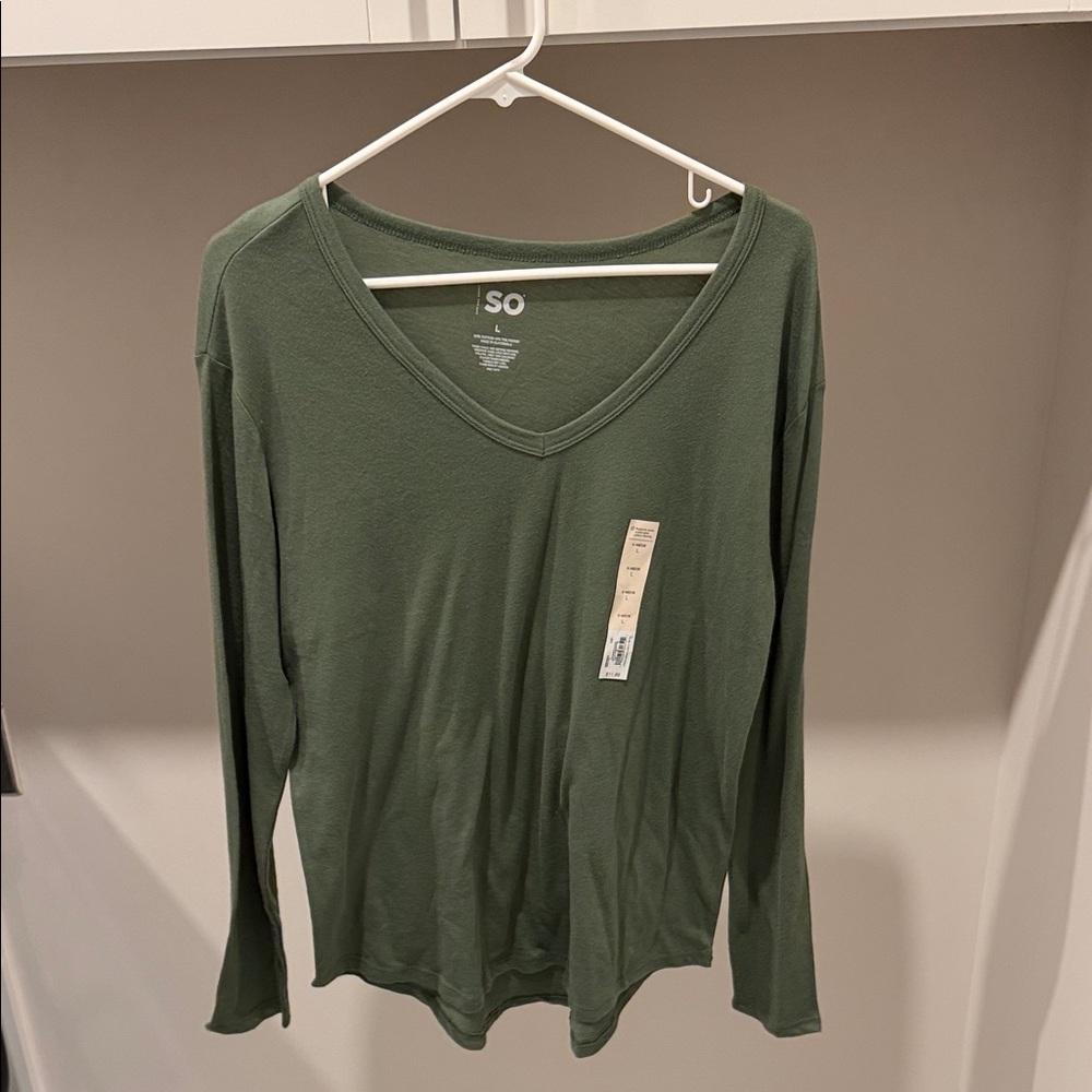 SO Women's Olive Long Sleeve Tee